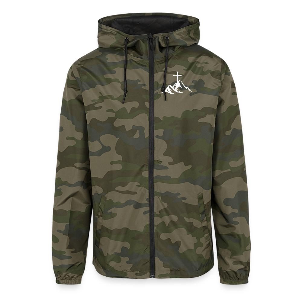 RELENTLESS LOGO – Lightweight Windbreaker Jacket - green camo