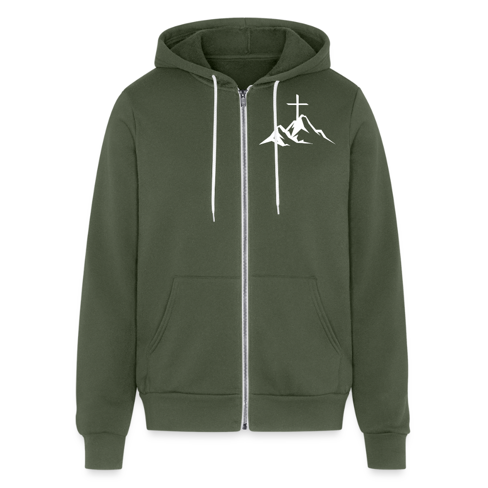 BROKEN TO BE REBUILT – Full Zip Hoodie - military green