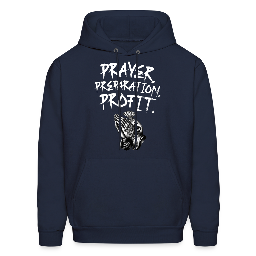 Prayer, Preparation, Profit Unisex Hoodie – Relentless Classics - navy