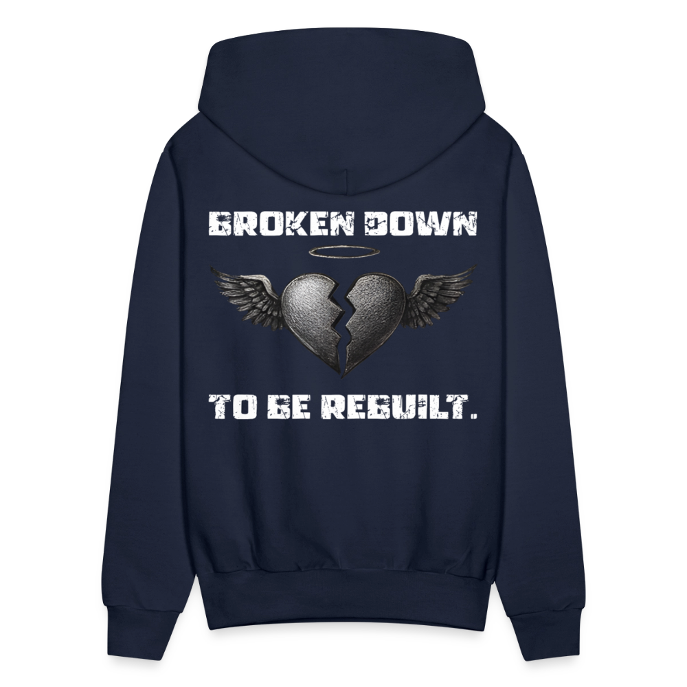 BROKEN TO BE REBUILT – Unisex Hoodie - navy