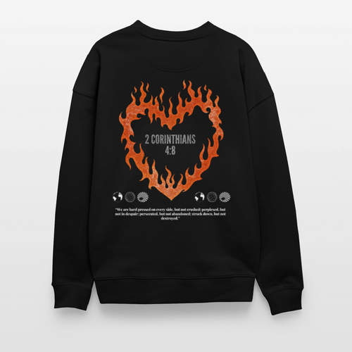 2 Corinthians 4:8 – Heavyweight Unisex Sweatshirt - black