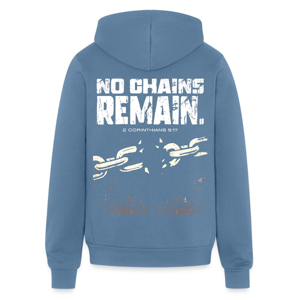 NO CHAINS REMAIN – Full Zip Hoodie - steel blue