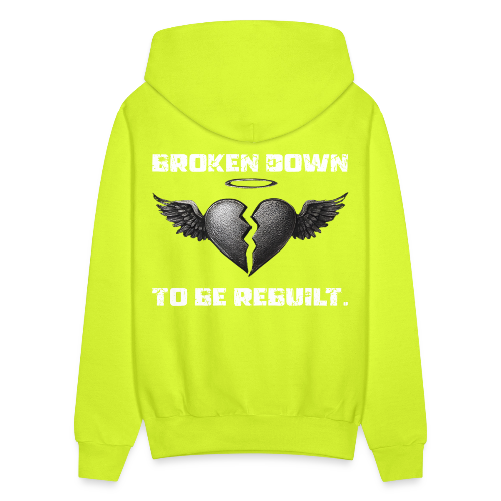 BROKEN TO BE REBUILT – Unisex Hoodie - safety green