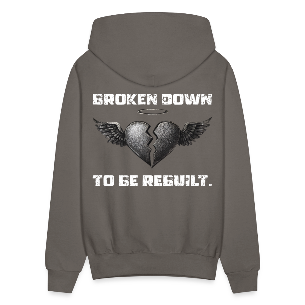 BROKEN TO BE REBUILT – Unisex Hoodie - asphalt gray