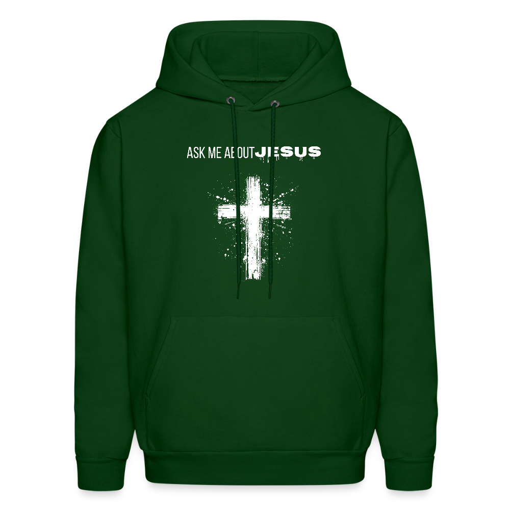 Ask Me About Jesus Unisex Hoodie – Relentless Classics - forest green