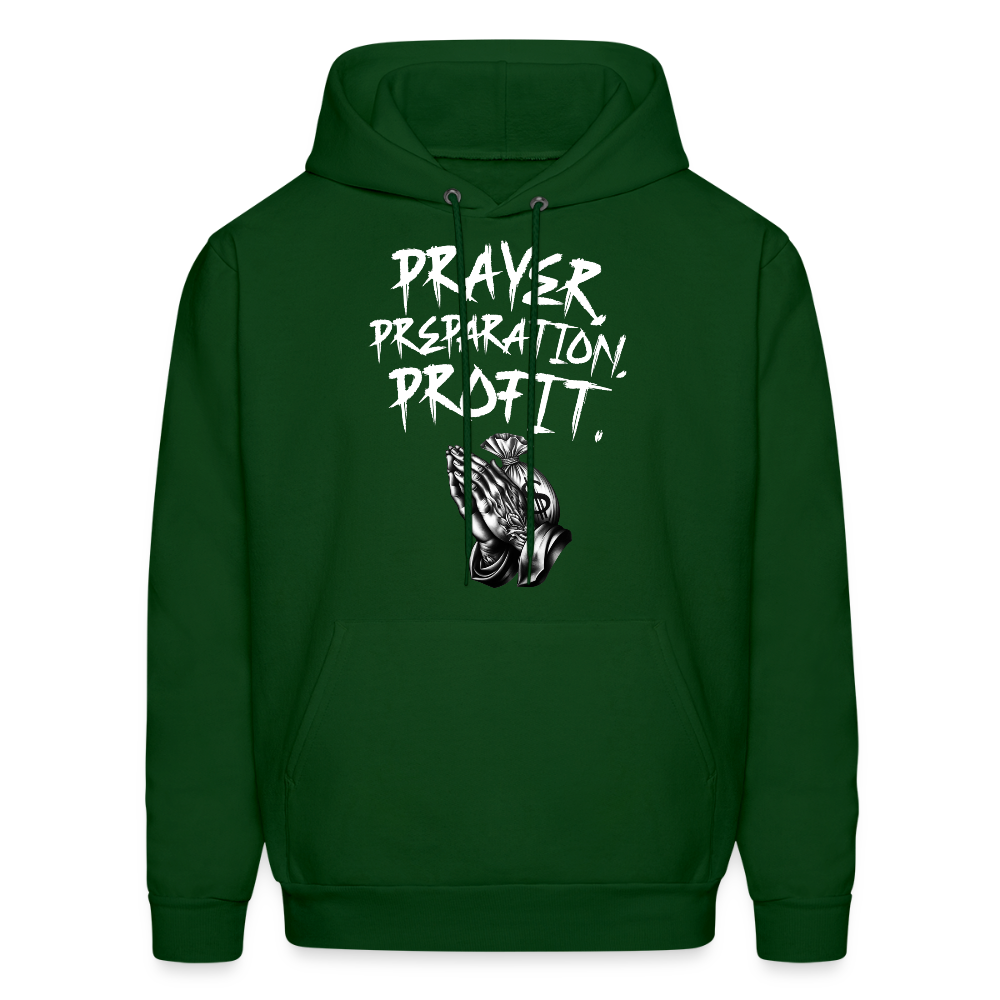 Prayer, Preparation, Profit Unisex Hoodie – Relentless Classics - forest green