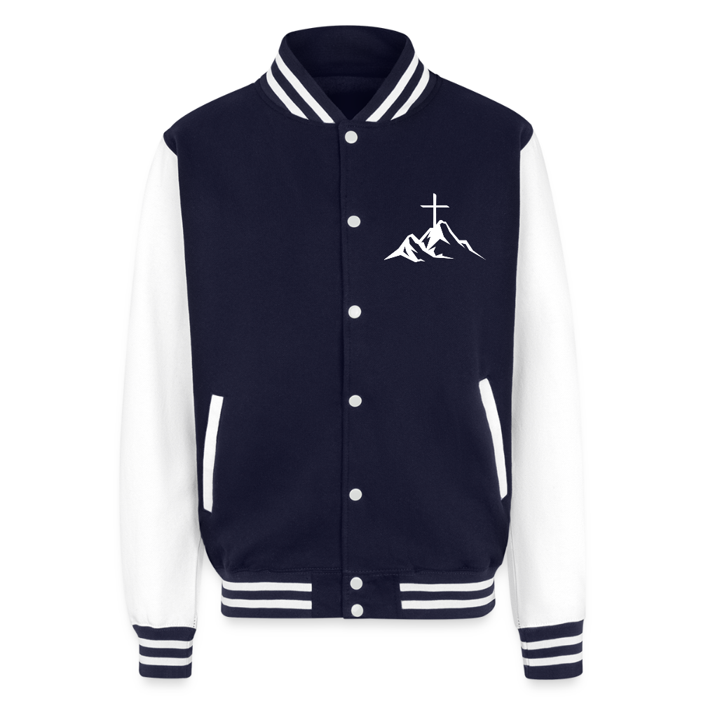 RELENTLESS CLASSIC LOGO – Heavyweight Letterman Jacket - navy/white