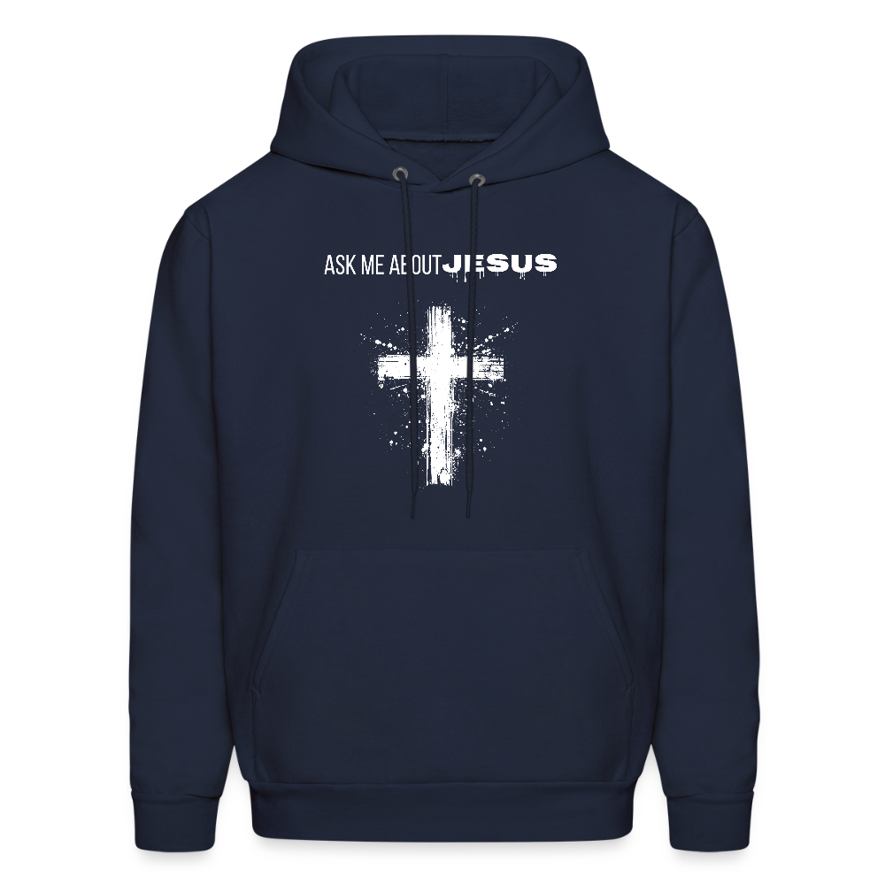 Ask Me About Jesus Unisex Hoodie – Relentless Classics - navy