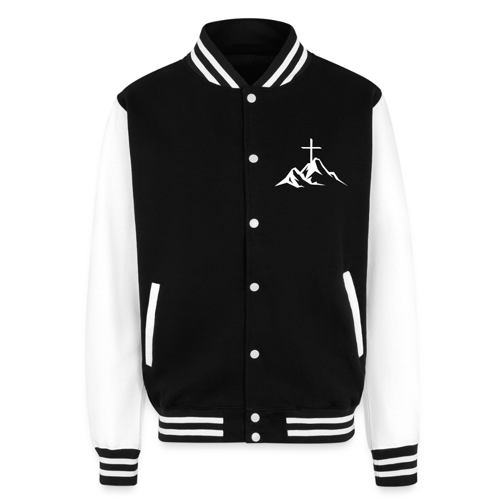 RELENTLESS CLASSIC LOGO – Heavyweight Letterman Jacket - black/white