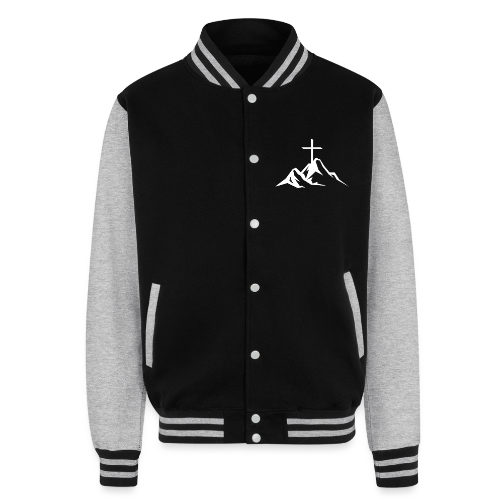 RELENTLESS CLASSIC LOGO – Heavyweight Letterman Jacket - black/heather grey