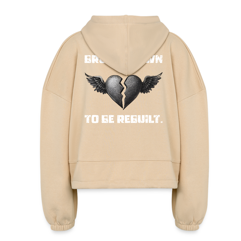 BROKEN TO BE REBUILT – Women’s Cropped Hoodie