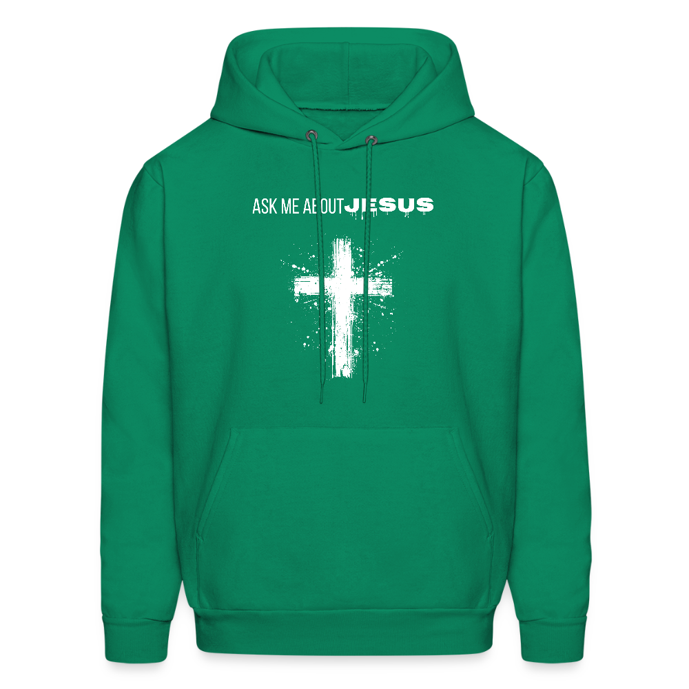Ask Me About Jesus Unisex Hoodie – Relentless Classics - kelly green