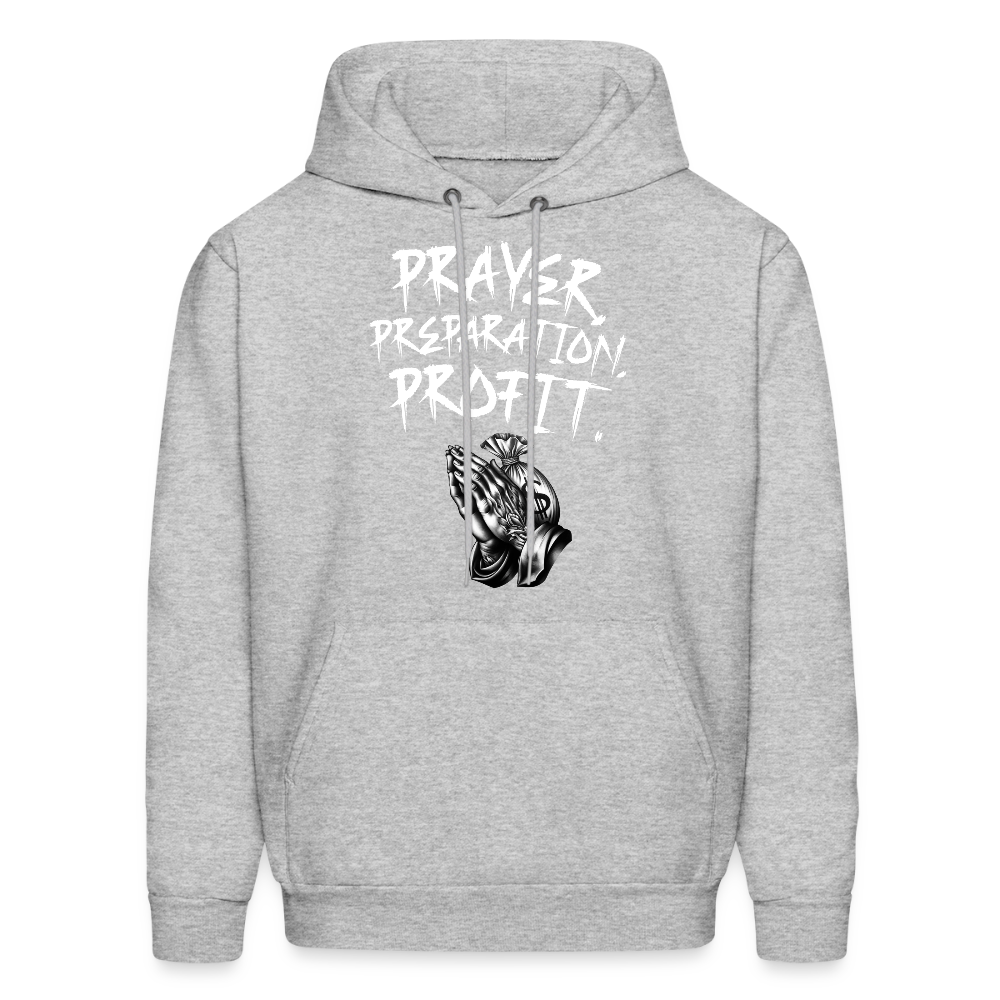 Prayer, Preparation, Profit Unisex Hoodie – Relentless Classics - heather gray