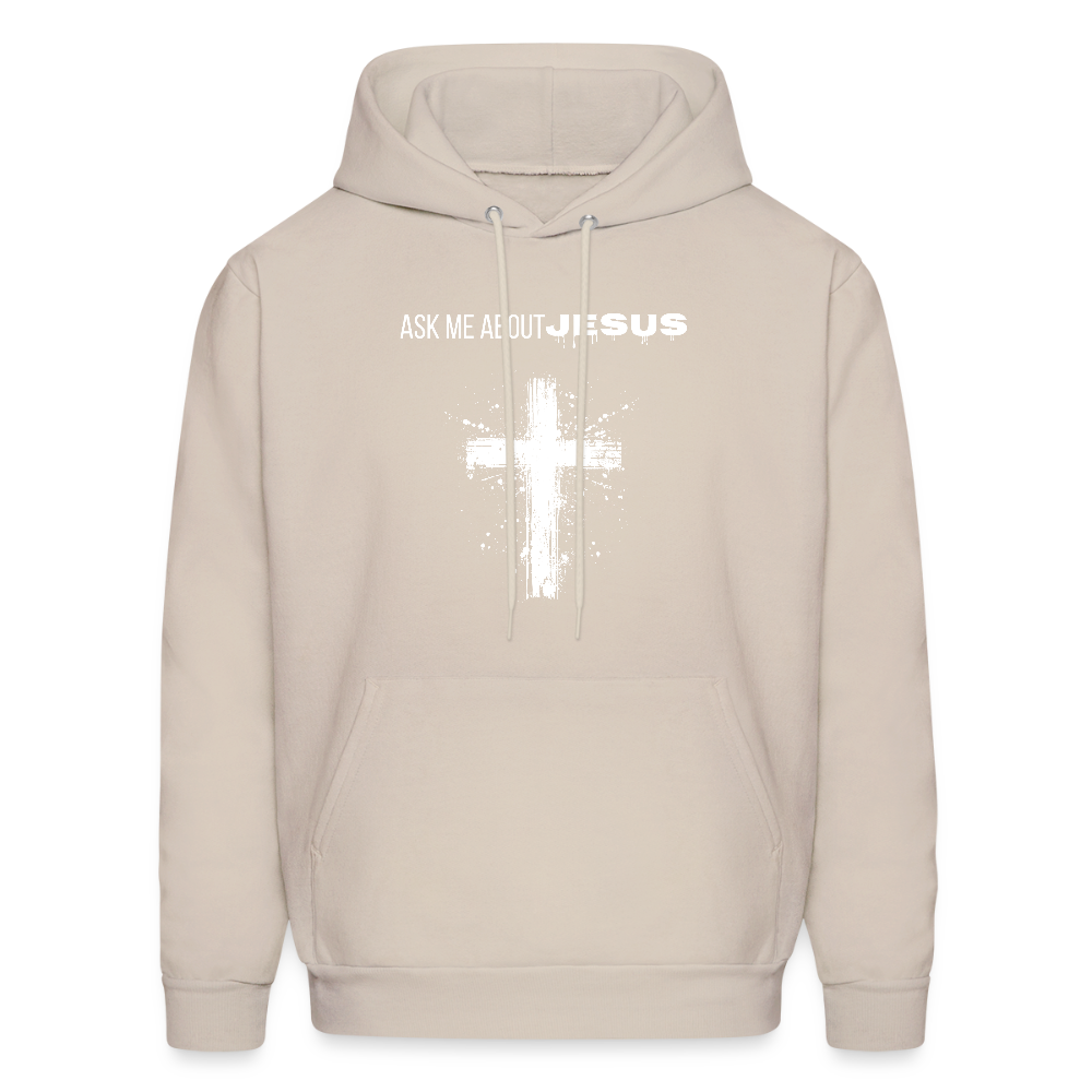 Ask Me About Jesus Unisex Hoodie – Relentless Classics - Sand